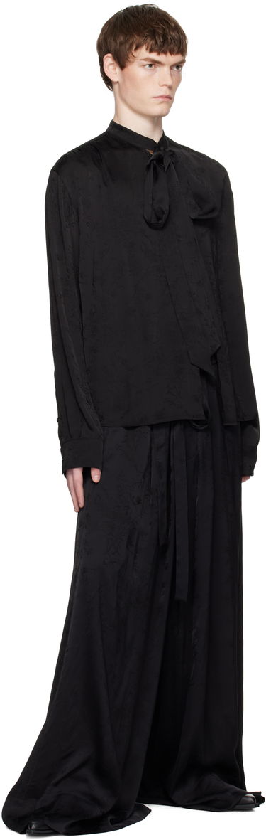 Панталони Ann Demeulemeester Ann Demeulemeester Bruse Wide Lounge Pants Черно | B0012744-FA611-099, 3