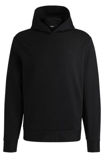 BOSS Pinstripe Cotton-Blend Hoodie