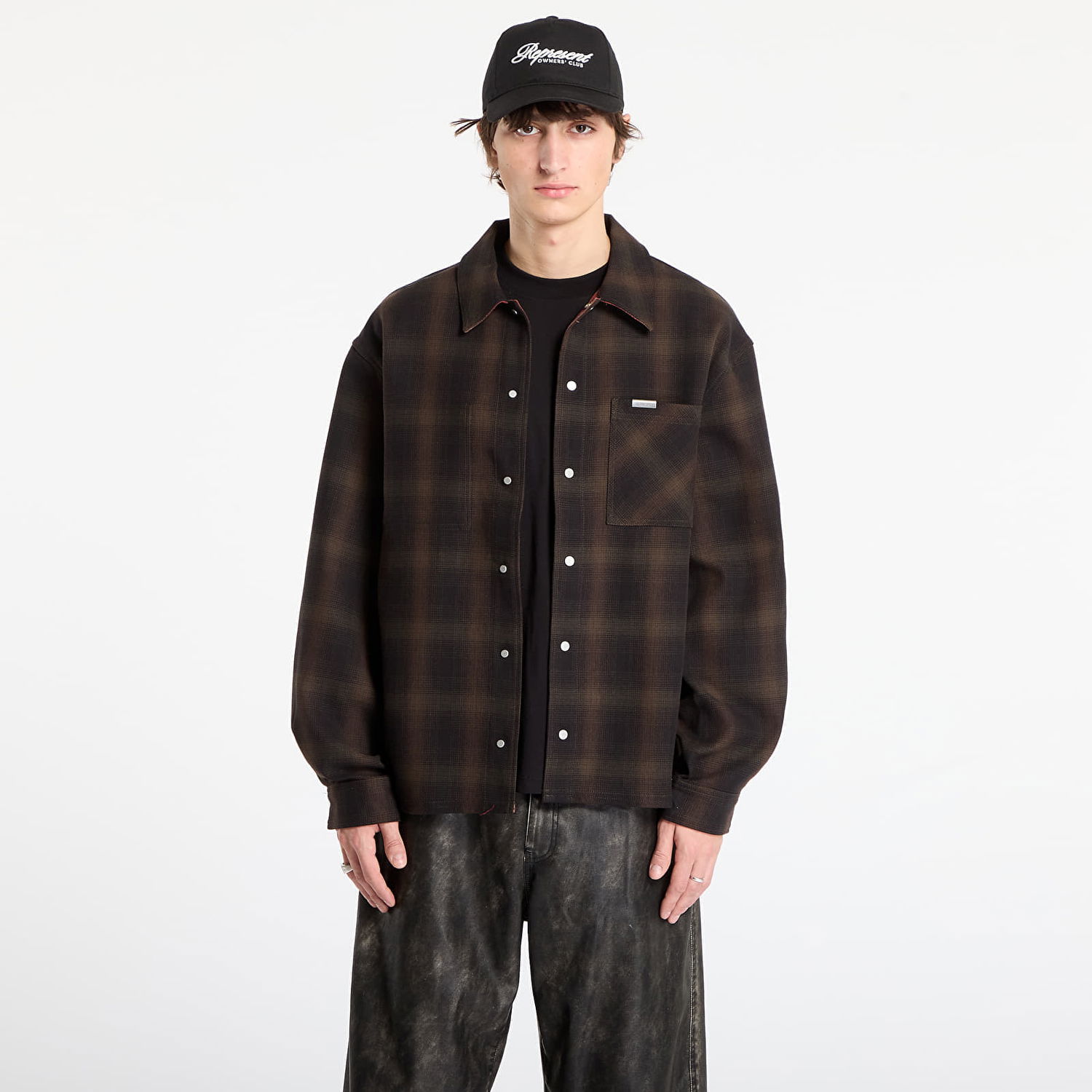 Яке Represent Clo Bonded Reversible Check Shirt Кафяво | MLM100105-17, 0