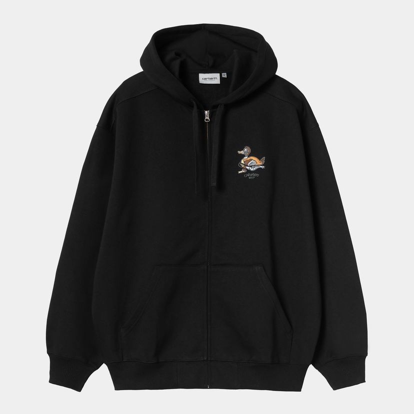 Суитчър Carhartt WIP Hooded Full-Zip Jacket with Swimming Duck Graphic Черно | A252069_9