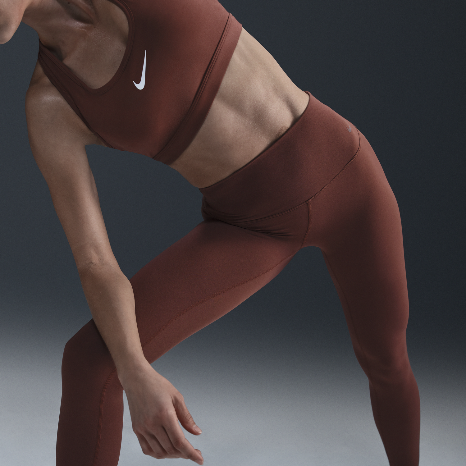 Клинове Nike Zenvy High-Waisted Leggings Кафяво | DQ6013-218, 1
