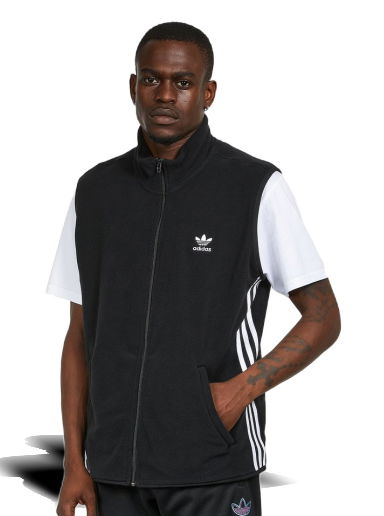 Жилетка adidas Originals 3-Stripes Fleece Vest Черно | HK7392