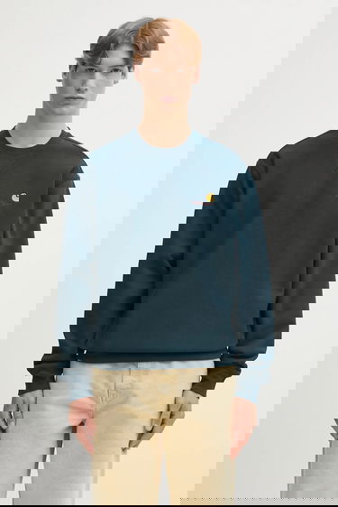 Суитчър Carhartt WIP American Script Sweatshirt with embroidered logo Зелено | I025475.0AUXX, 0