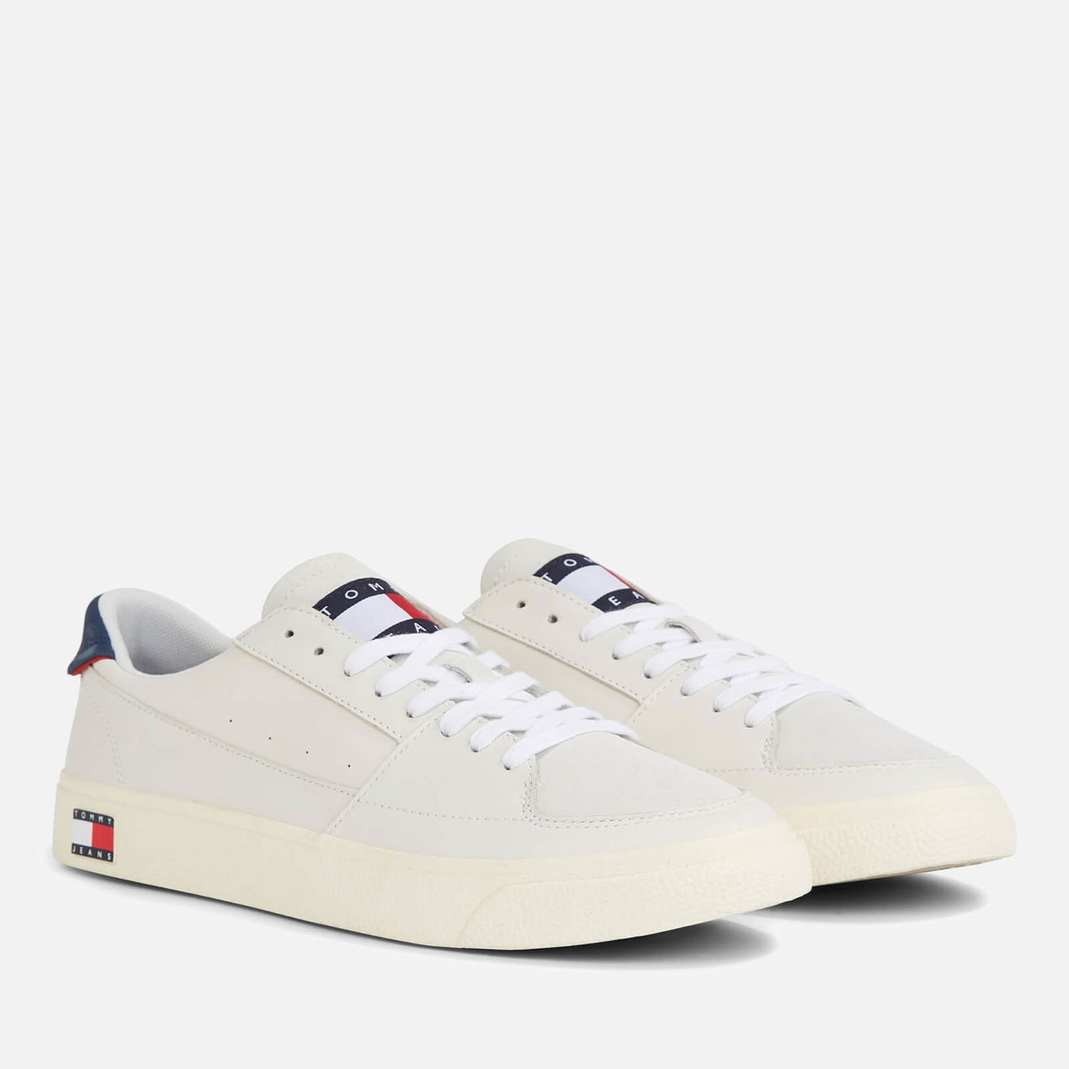 Кецове и обувки Tommy Hilfiger Vulcanized Leather Trainers Бяло | EM0EM01106YBL, 0