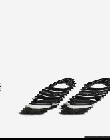 Кецове и обувки Dolce & Gabbana Dolce & Gabbana Technical Fabric Sandals With Dg Logo Черно | DA5061AY2338B939, 3