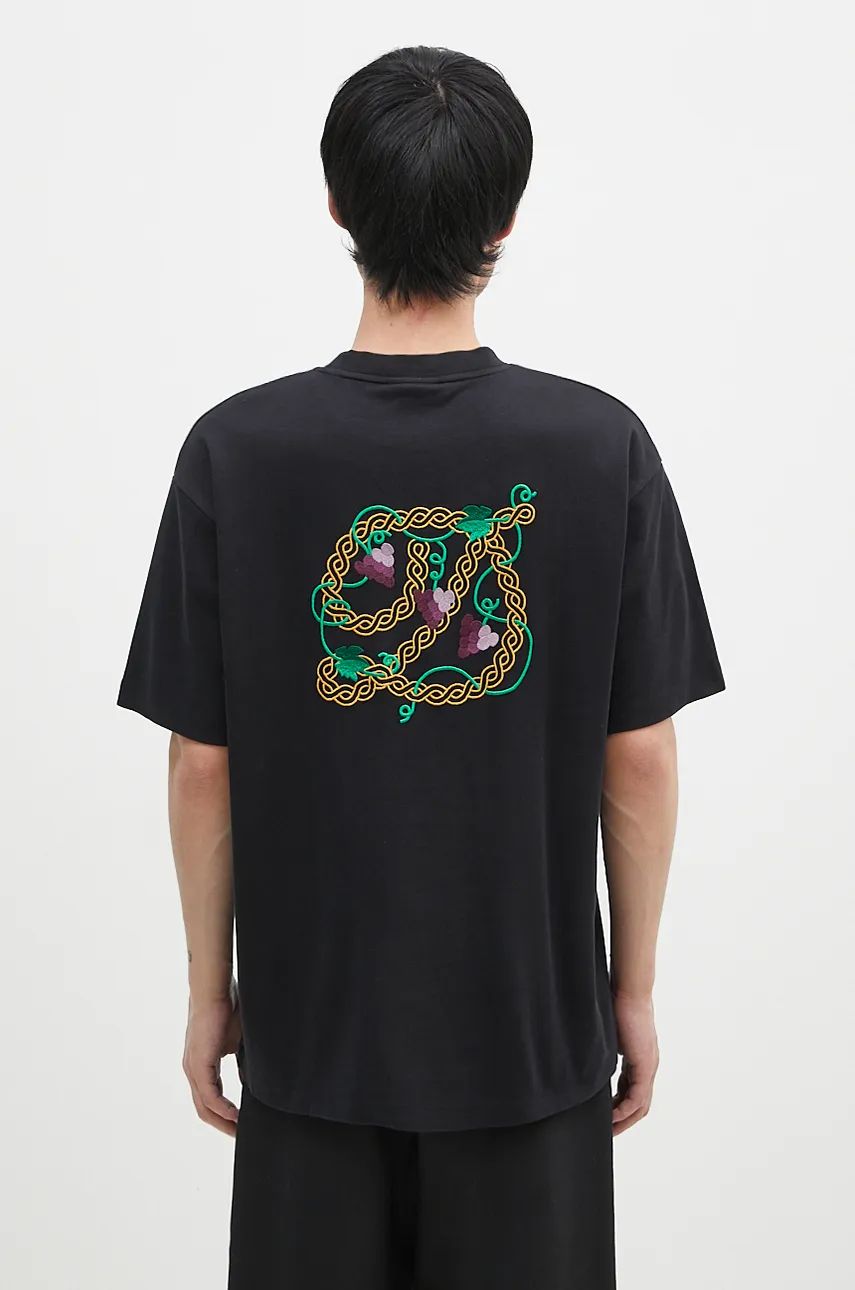 Тениска Drôle de Monsieur T-Shirt With Print Черно | E.TS213.CO002.BL, 0