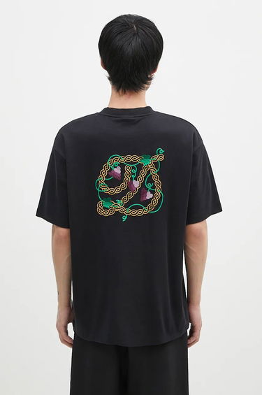 Тениска Drôle de Monsieur T-Shirt With Print Черно | E.TS213.CO002.BL, 0