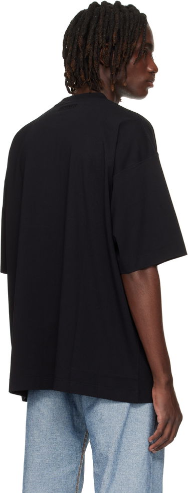 Тениска VETEMENTS Logo Oversized T-shirt Черно | UH76TR100B, 2