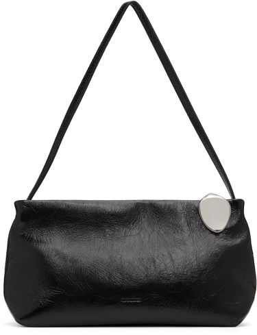 Чанта през рамо Jil Sander Crinkled Patent Leather Jewel Zip Shoulder Bag Черно | J07ZH0058_P7203, 0