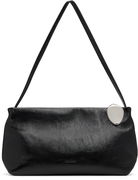 Crinkled Patent Leather Jewel Zip Shoulder Bag