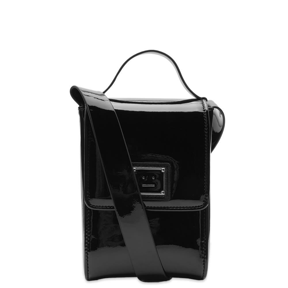 Чанта за кръста Acne Studios Akki Patent Plaque Face Bag Черно | C10157-AX0, 0