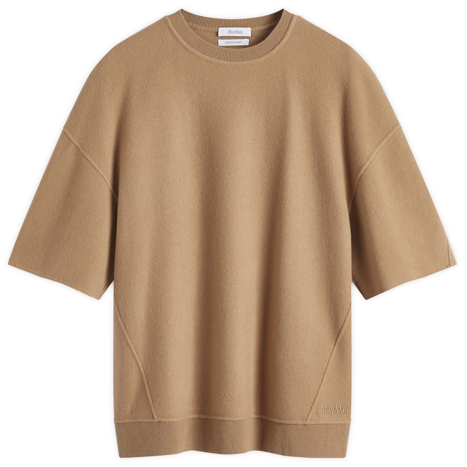 Пуловер Max Mara Max Mara Haven Oversized Cashmere T-Shirt Кафяво | 2511921011600-Camel, 1
