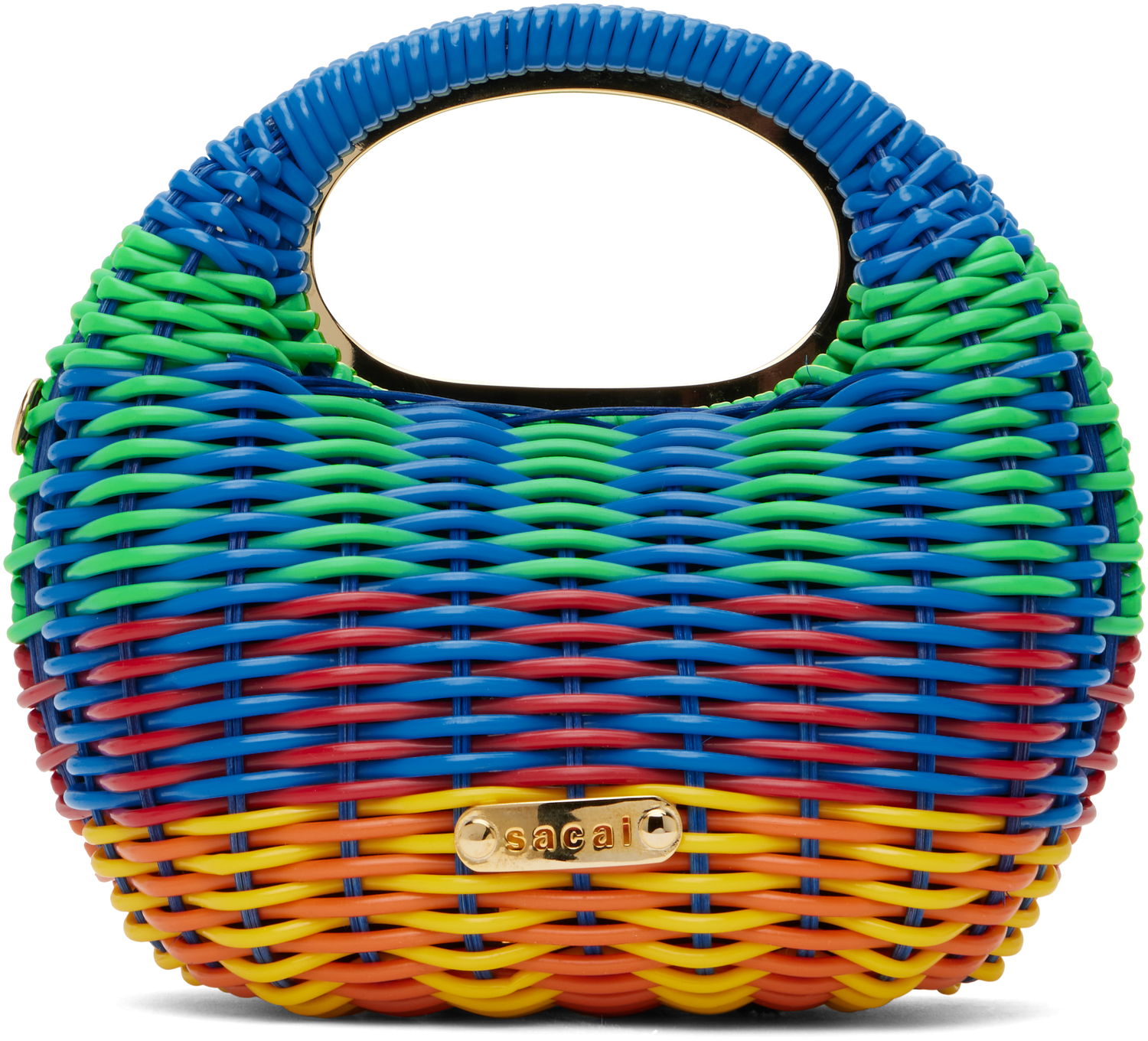 Дамска чанта sacai Sacai Woven Rainbow Round Bag Многоцветен | S150-01, 0
