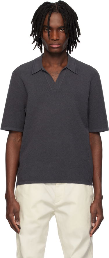 Поло тениска rag & bone Rag & Bone Rib Knit Johnny Polo Сиво | MBS25S035YF35, 0