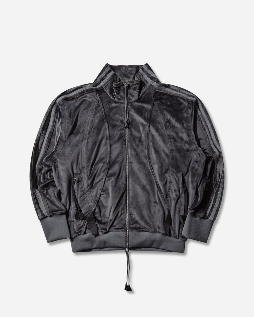 Комплект adidas Originals Striped Velvet Full-Zip Track Top Сиво | KC0317