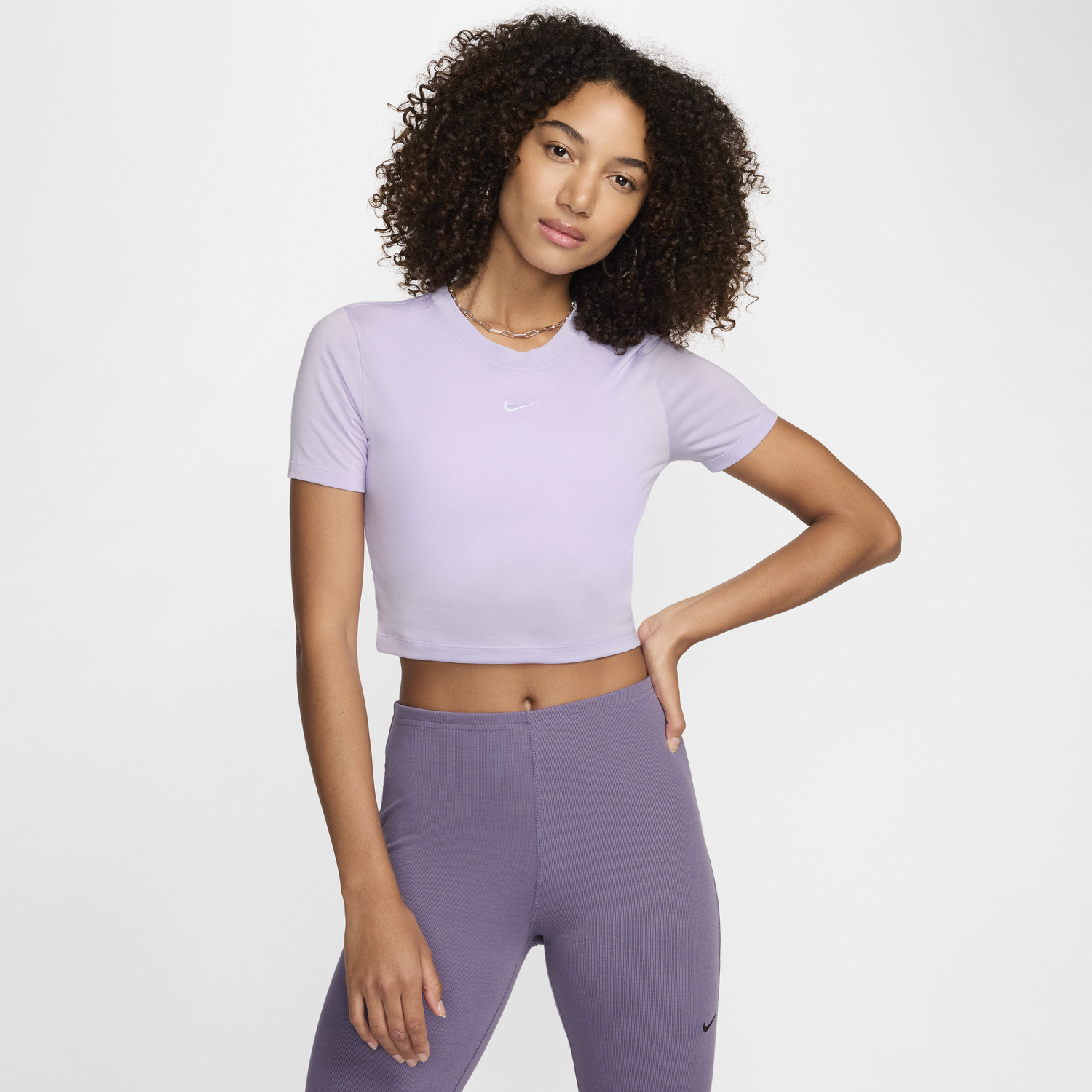 Съкратен топ Nike Sportswear Essential Лилаво | FB2873-511, 0
