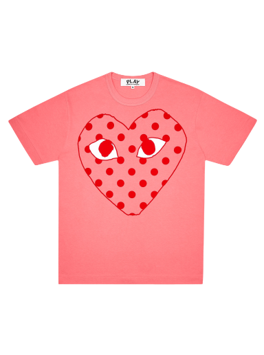 Тениска Comme des Garçons PLAY Pastelle Polka Dot Logo T-Shirt Розово | AZ T276 051 3