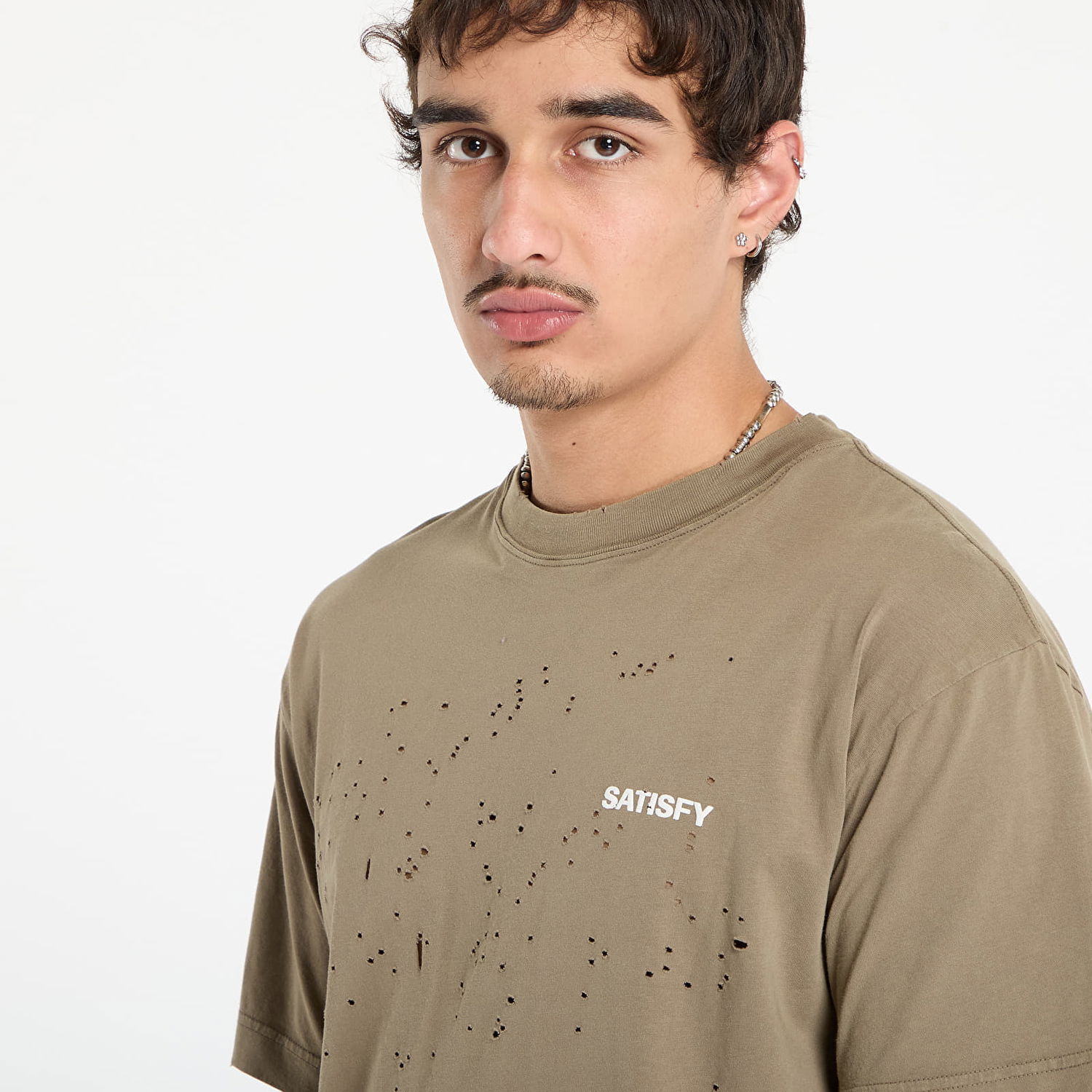 Тениска Satisfy Satisfy MothTech T-Shirt Aged Falcon Кафяво | 11006-AFA-SAB2, 1