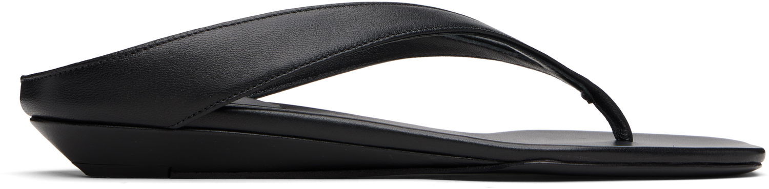 Pокля Loulou de Saison Loulou de Saison Coda Nappa Leather Wedge Sandals Черно | CODA, 0