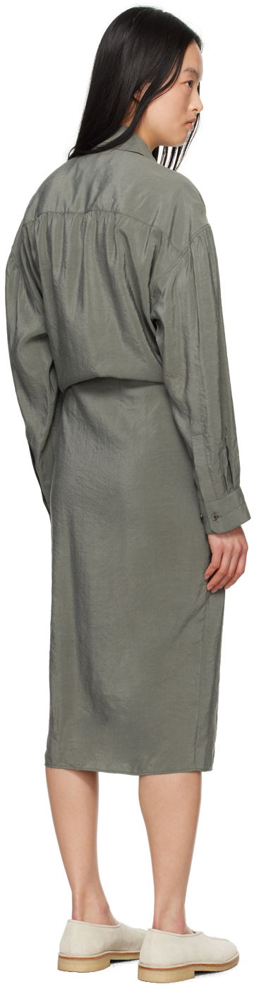 Pокля LEMAIRE Lemaire Twisted Midi Dress Зелено | DR1024 LF208, 2