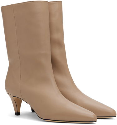 Кецове и обувки BY FAR Lysander Leather Ankle Boots Бежово | MWFBO068LL028BG017PL, 3