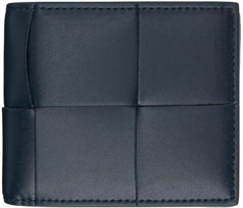 Портфейл Bottega Veneta Navy Cassette Bi-Fold Wallet Тъмно синьо | 749455 VBWD5 3358