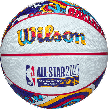 Спортна екипировка Wilson Tennis NBA All Star 2025 San Francisco Bay Area Colorful Patterned Basketball Многоцветен | wz3020201xb3-wz3020201xb3, 0