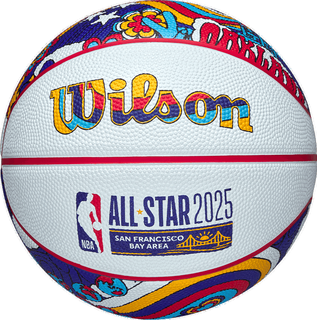 NBA All Star 2025 San Francisco Bay Area Colorful Patterned Basketball