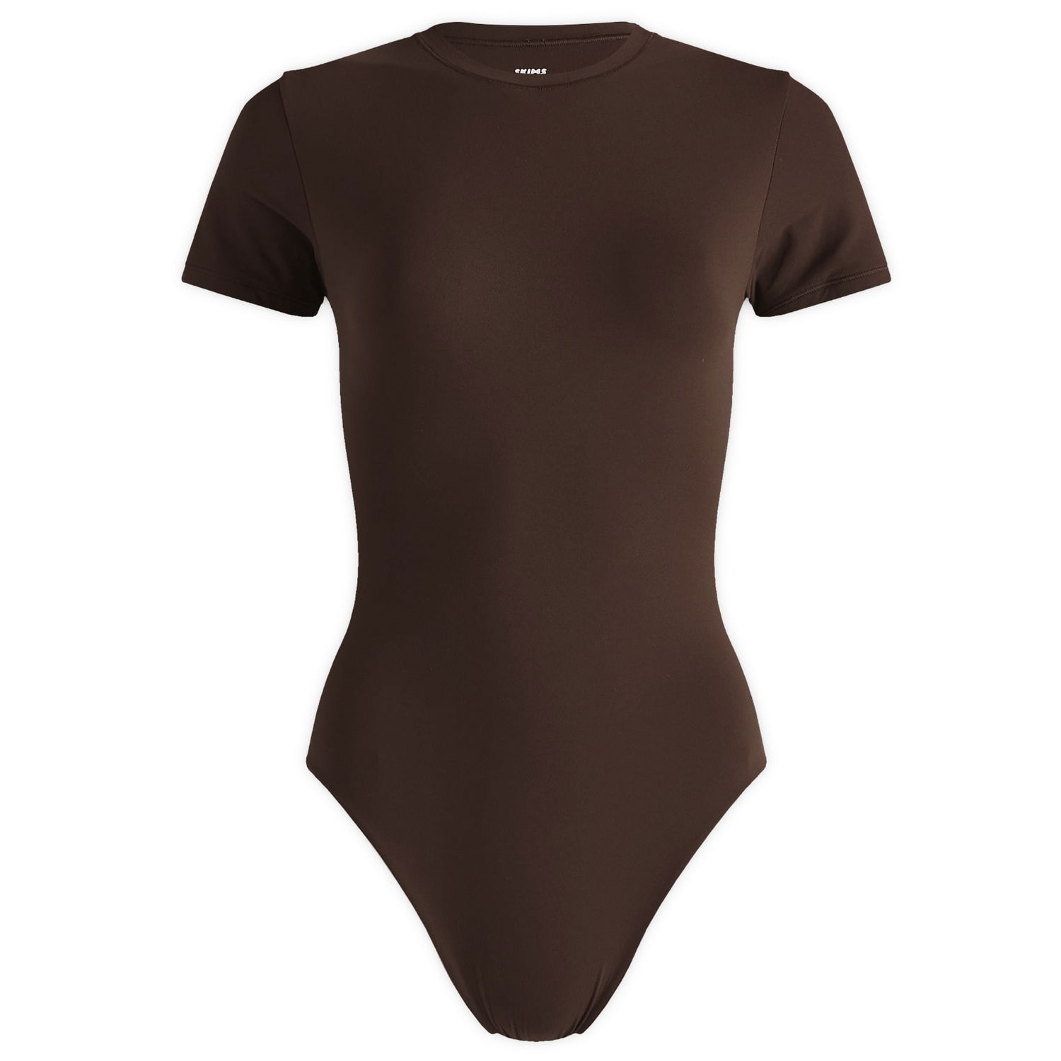 боди SKIMS Fits Everybody T-Shirt Bodysuit Кафяво | BS-TSH-0752-COCOA, 1