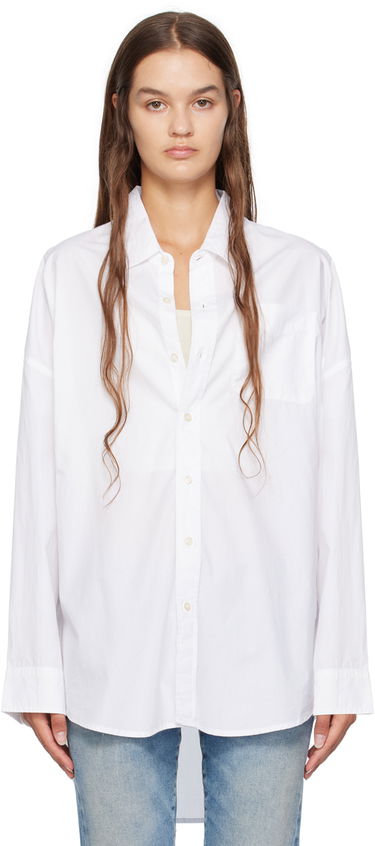 Риза R13 R13 Drop Neck Shirt Бяло | R13W7469-001, 0