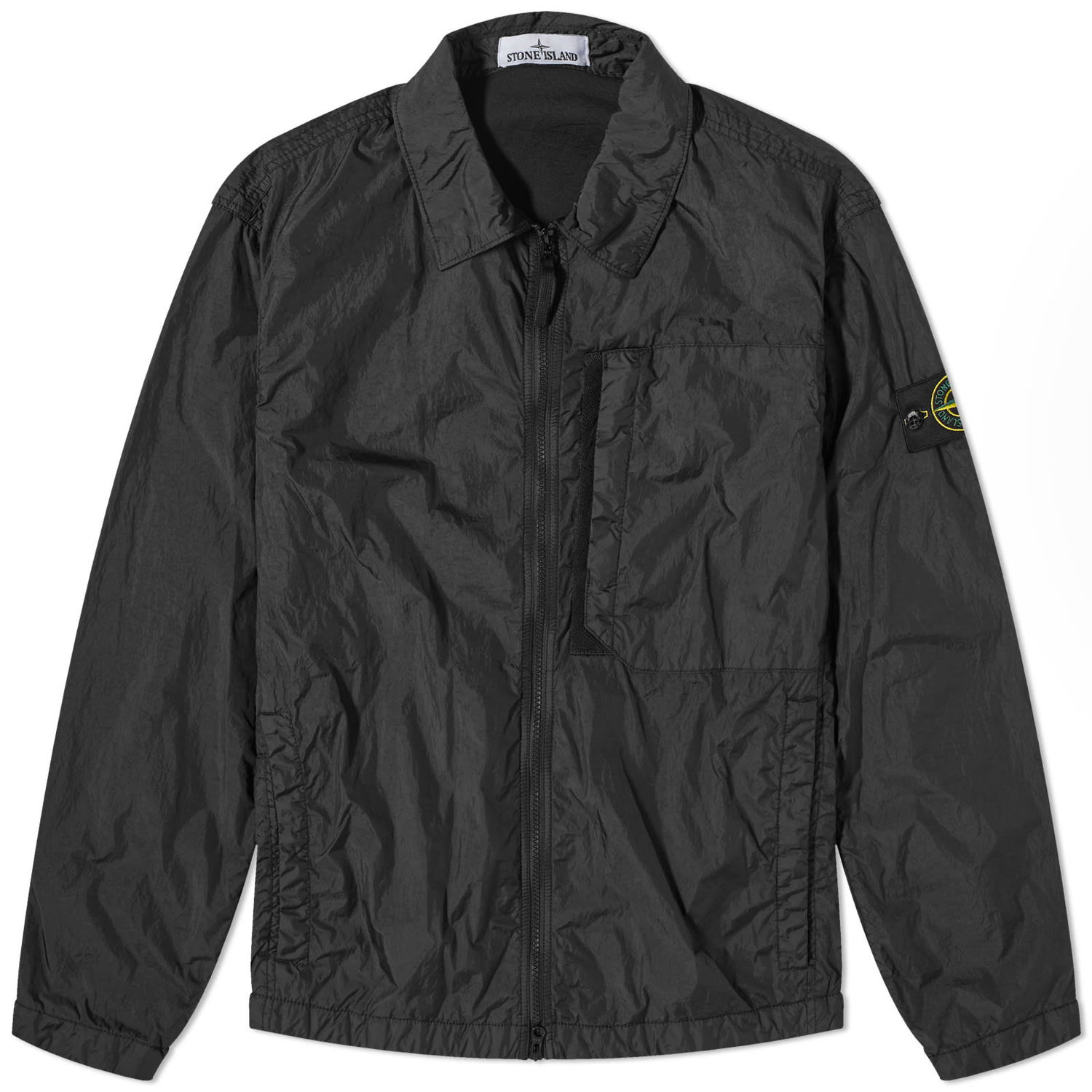 Палта Stone Island Crinkle Reps Zip Overshirt Черно | 7915107-V0029, 0