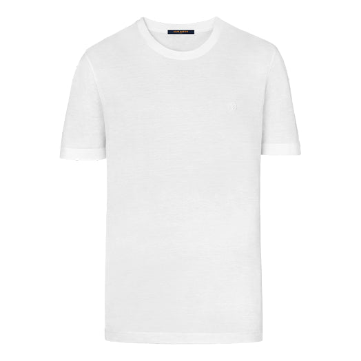 Тениска Louis Vuitton Solid Color Round Neck T-Shirt Бяло | 1A1SAU, 0