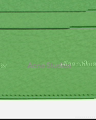 Портфейл Acne Studios Leather Card Holder Зелено | CG0245- AB8, 4