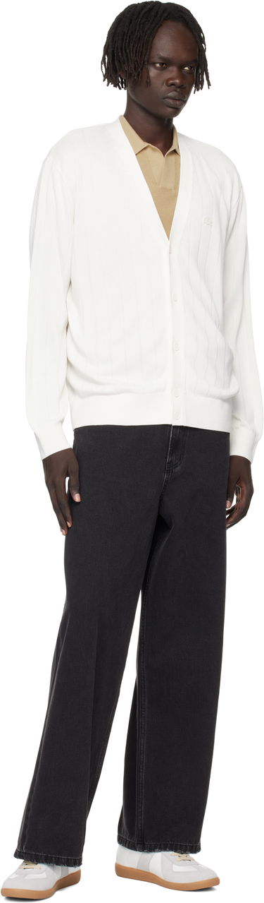 Пуловер Lacoste Fluid Rib Knit Cardigan Бяло | AH5338_70V, 3