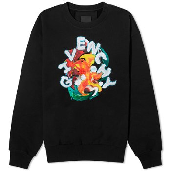 Givenchy Paint Logo Sweatshirt BMJ0LC3YLW-001
