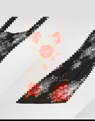 Pокля Dolce & Gabbana Rose Bouquet-print Cotton Dress Многоцветен | F7BB8THS5UTHN5ZN, 0