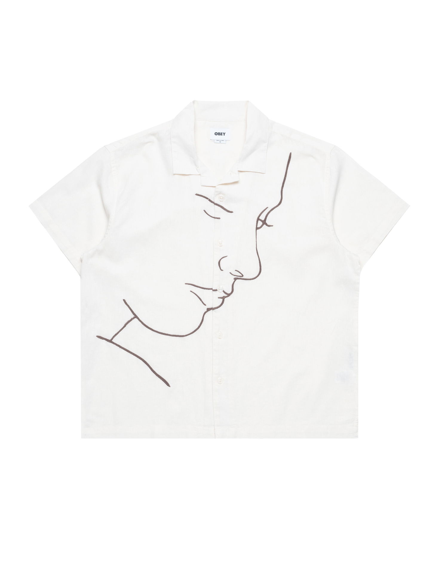Риза OBEY Frances Woven Shirt Бяло | 181210430-UBM, 0