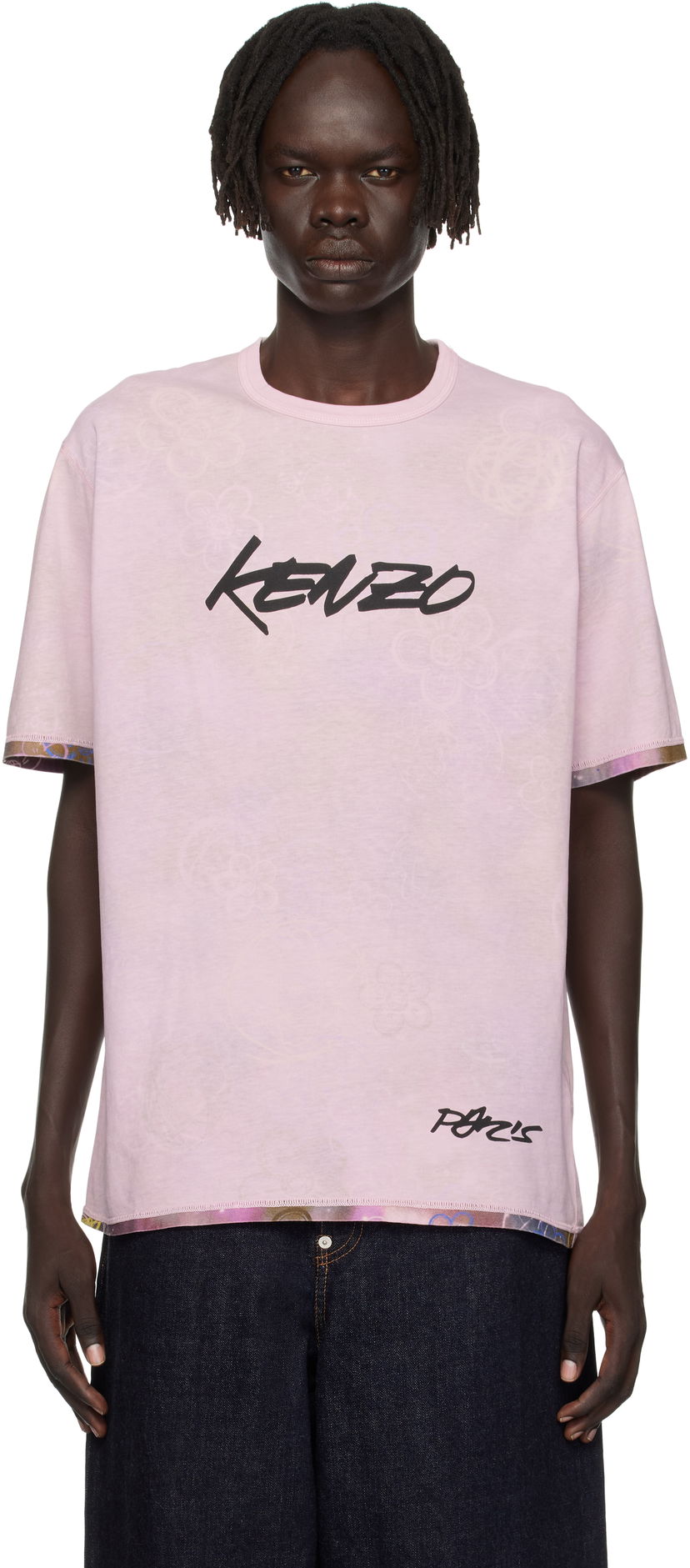 Тениска KENZO Kenzo Paris Futura 2000 Edition Reversible T-Shirt Розово | FF65TS2584SG