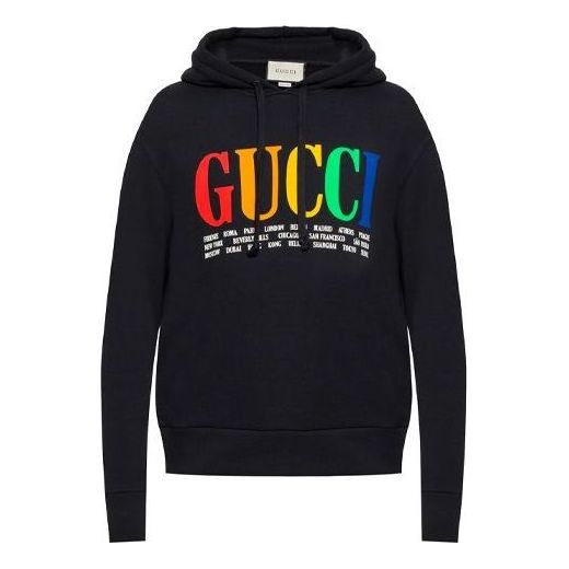 Суитчър Gucci Rainbow Logo City  Sweatshirt Черно | 475374-X3N60-1082, 0