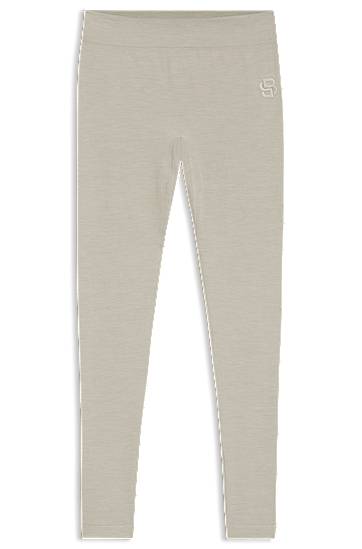 Ski base layer trousers in wool-blend jersey