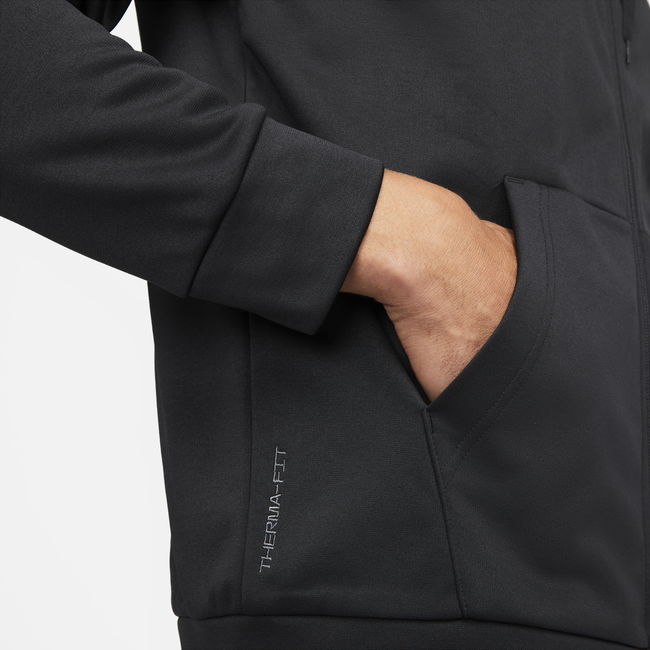 Суитчър Nike Therma-FIT Full-Zip Fitness Hoodie Черно | DQ4830-010, 1