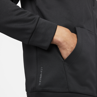 Суитчър Nike Therma-FIT Full-Zip Fitness Hoodie Черно | DQ4830-010, 1