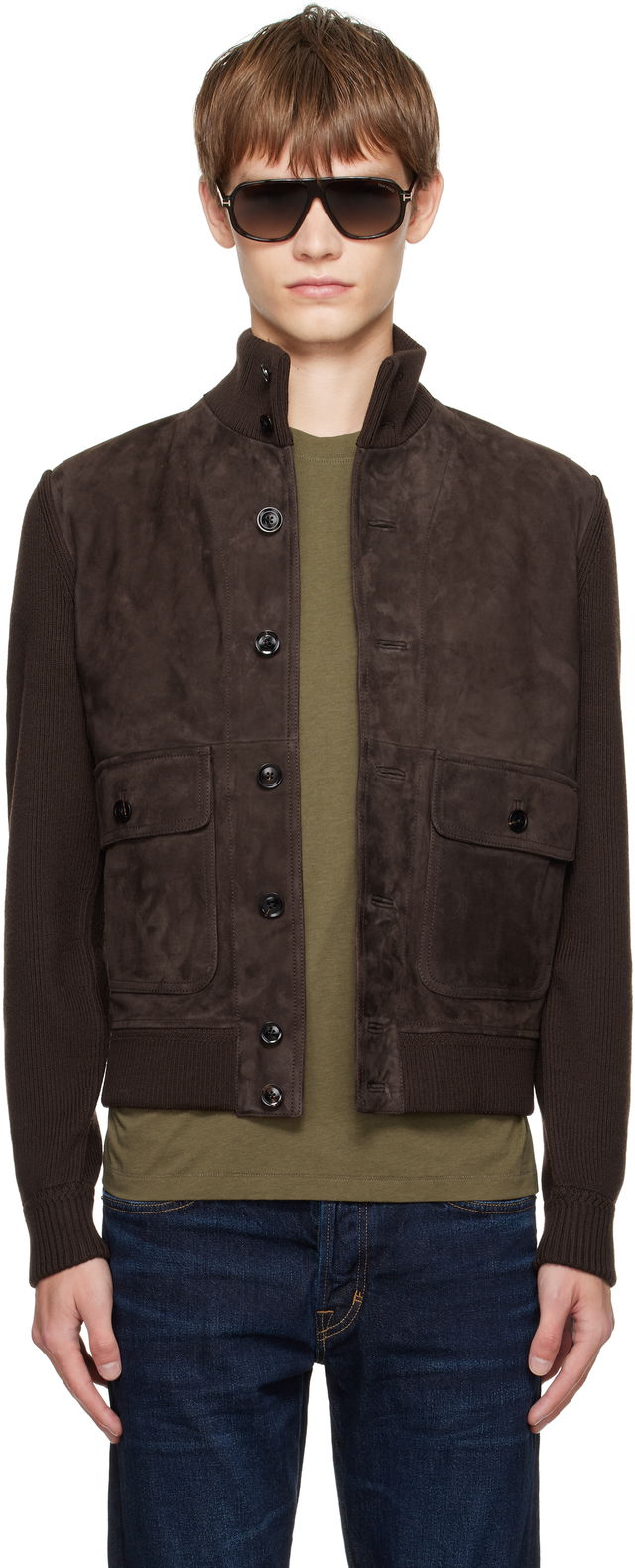 TOM FORD Suede and Merino Jacket