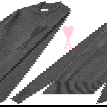 Пуловер AMI A Heart Crewneck Сиво | BFUKS006-018-084, 0