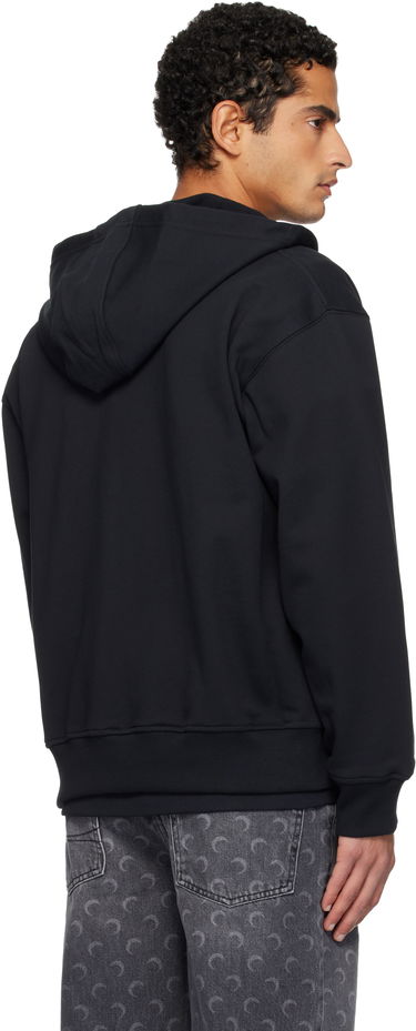 Суитчър Marine Serre Moon Logo Zipped Hoodie Черно | UST017BCJER0013, 2