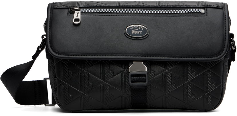 Чанта през рамо Lacoste Lacoste Nomogramme S Flap Bag Черно | NH5062MR_000