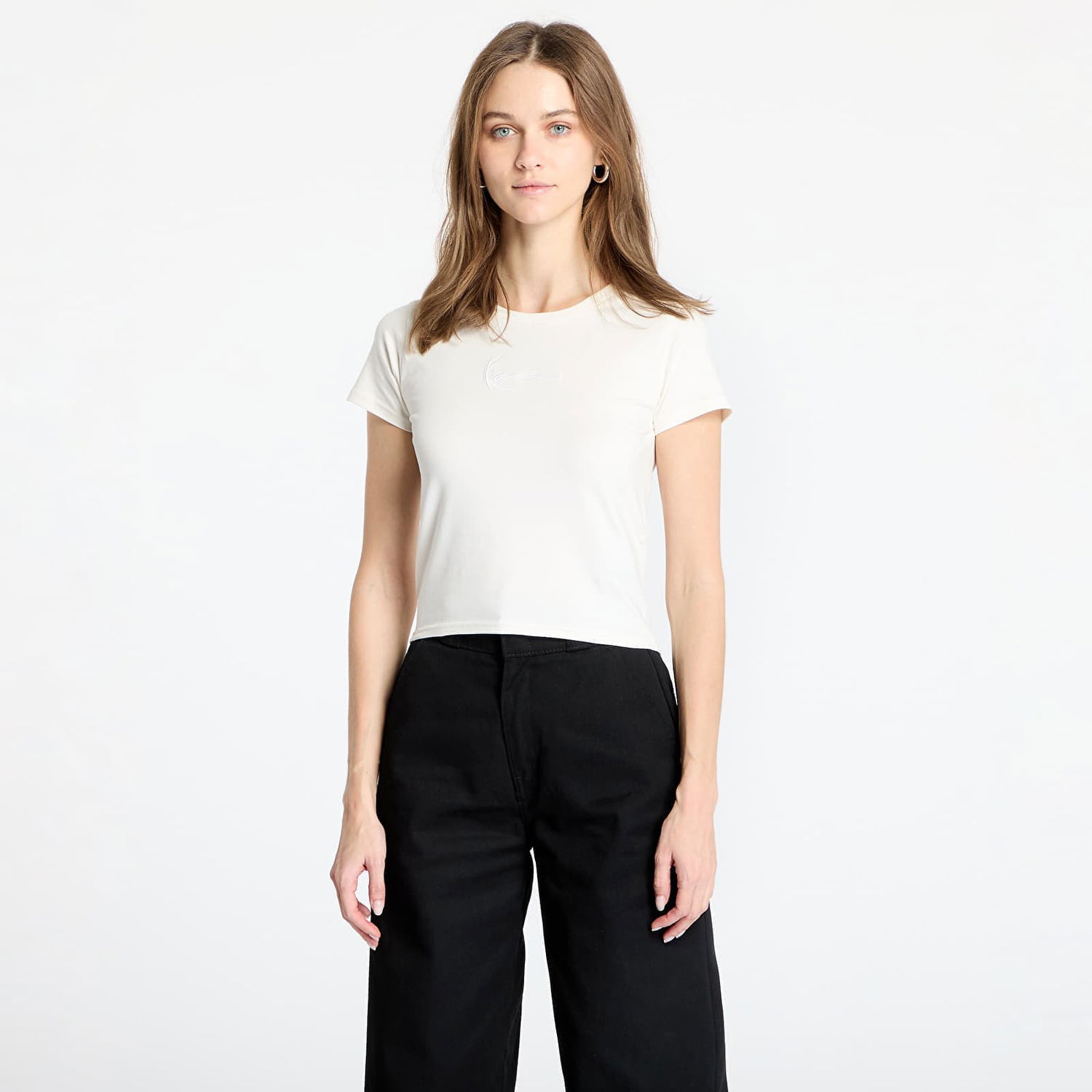 Съкратен топ Karl Kani Signature Short Sleeve T-Shirt Бяло | 61300065, 0