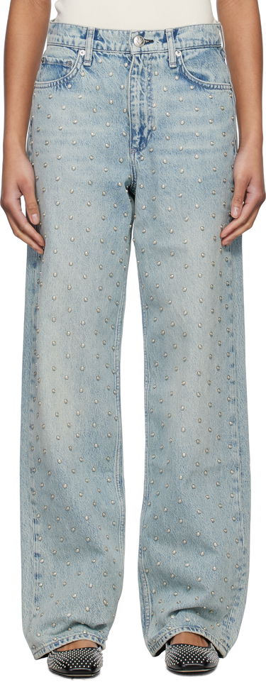 Дънки rag & bone rag & bone Shea Relaxed Straight Jeans Синьо | WDD24H2998RGDE, 0