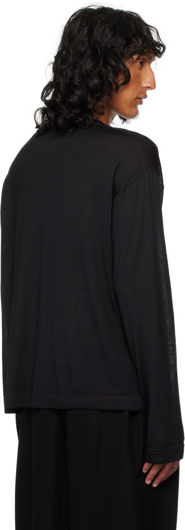 Пуловер The Row The Row Angelo Long Sleeve T-Shirt Черно | 776-Y806, 2