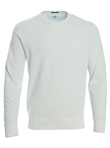 Пуловер C.P. Company Cotton Fleece Resist Dyed Sleeve Logo Crewneck Синьо | 12CMSS263A005398S820